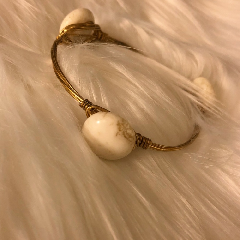 Bourbon and Bowties White Stone Bangle